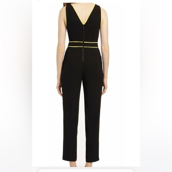 Alice + Olivia Black Jeri Neon Straight Leg Jumpsuit - Picture 2 of 5